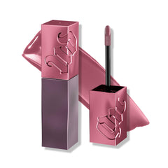 Urban Decay Vice Lip Bond Backtalk shine close-up showing long-wear gloss on lips.