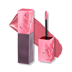 Urban Decay Vice Lip Bond Cuffed Up swatch shows high-shine, longwear color