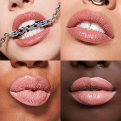 Urban Decay Vice Lip Bond shake-activation demonstrates color release and glide.