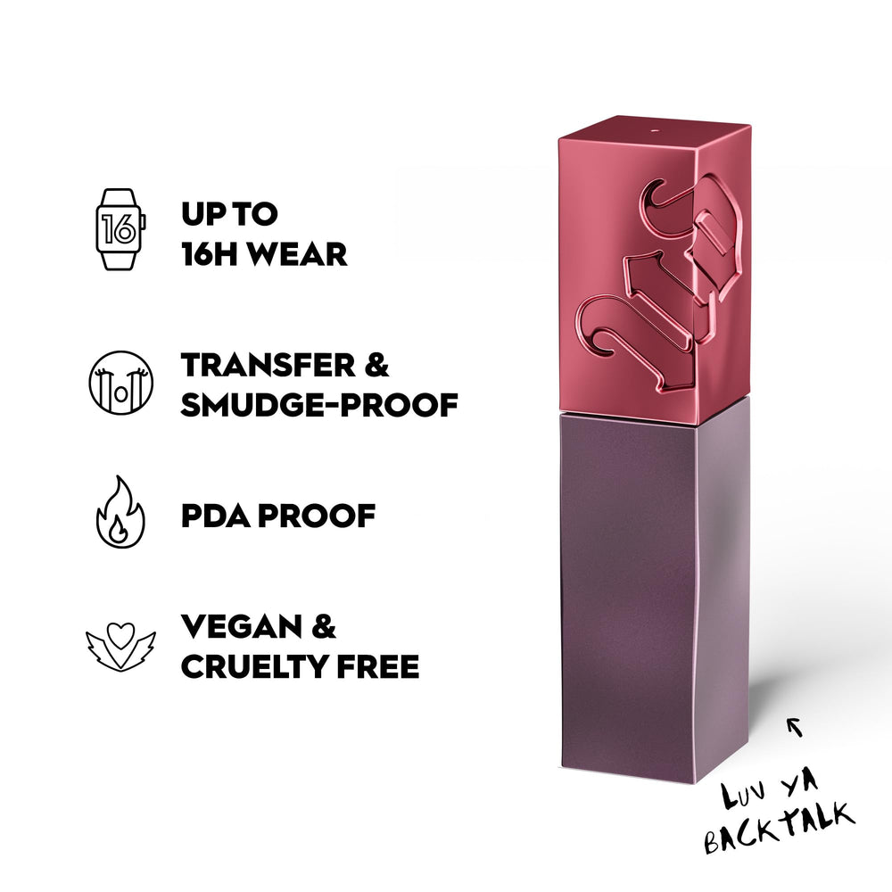 Urban Decay Vice Lip Bond showcases a shiny finish for high-impact color.