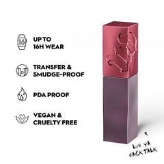 Urban Decay Vice Lip Bond showcases a shiny finish for high-impact color.