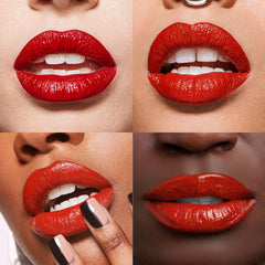 Urban Decay Vice Lip Bond Text 'Em nude swatch demonstrates comfortable, lasting gloss
