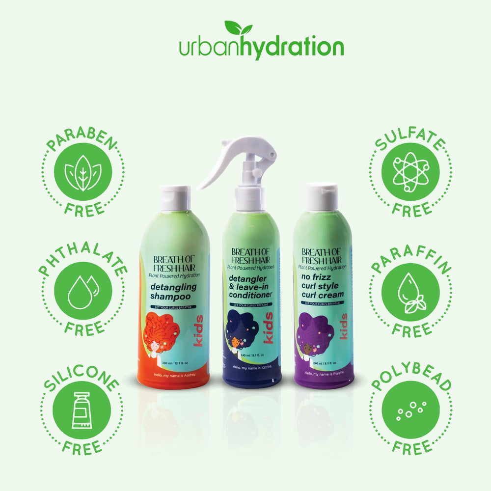 Urban Hydration Breath of Fresh Hair conditioner bottle suggests detangling and smoothness for easy styling