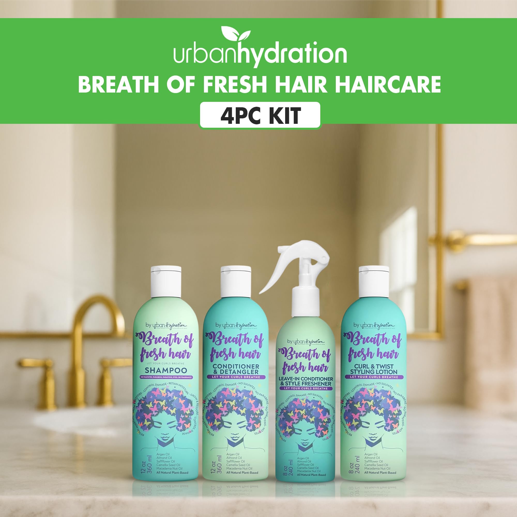 Urban Hydration Breath of Fresh Hair style lotion keeps curls defined with frizz control