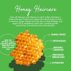 Urban Hydration Honey Health and Repair Conditioner application from roots to ends.