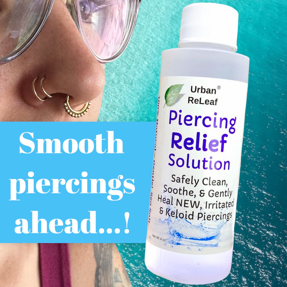Urban ReLeaf Aloe Vera gel hydrates and nourishes skin after piercing