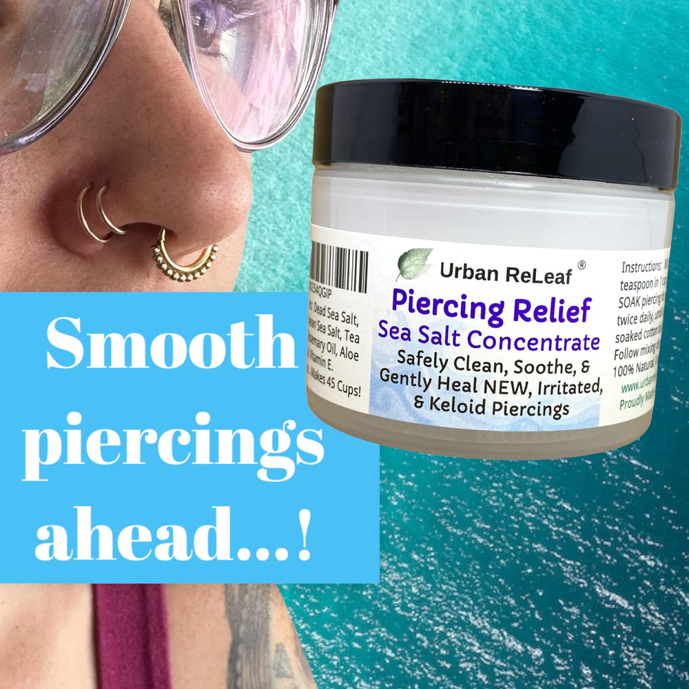 Urban ReLeaf Piercing Relief dissolved-solution in cup ready for soak.