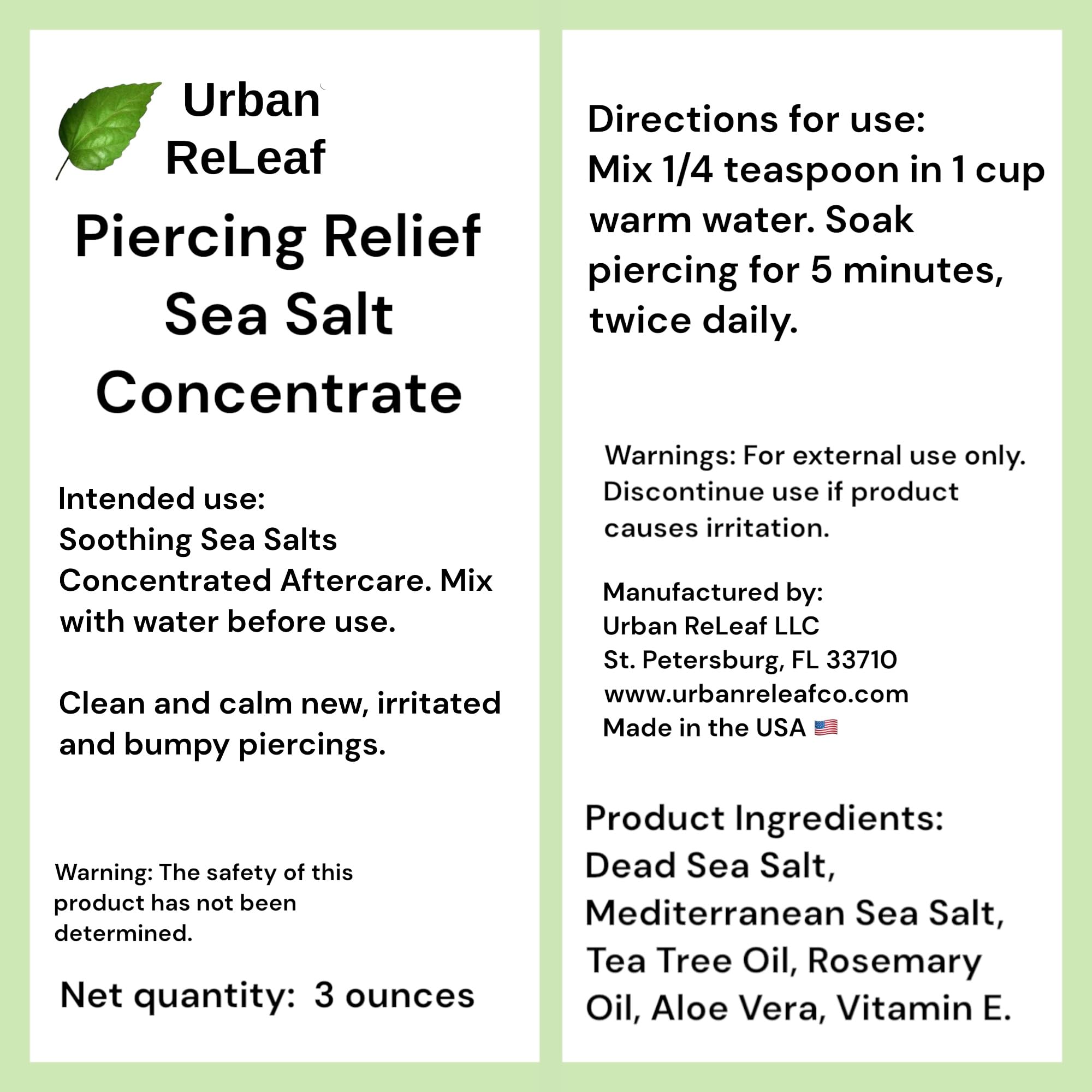 Urban ReLeaf Piercing Relief Tea Tree scene emphasizes soothing aroma.