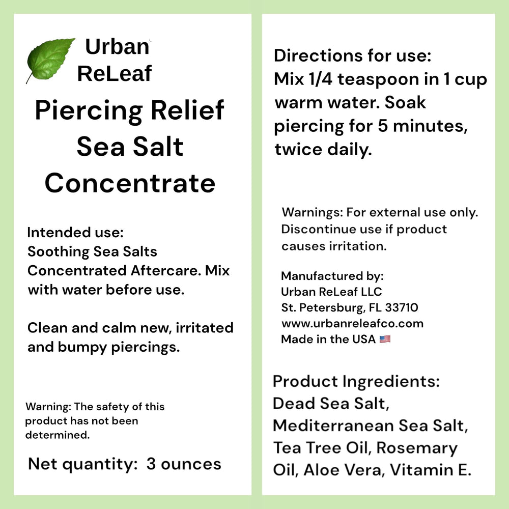 Urban ReLeaf Piercing Relief Tea Tree scene emphasizes soothing aroma.