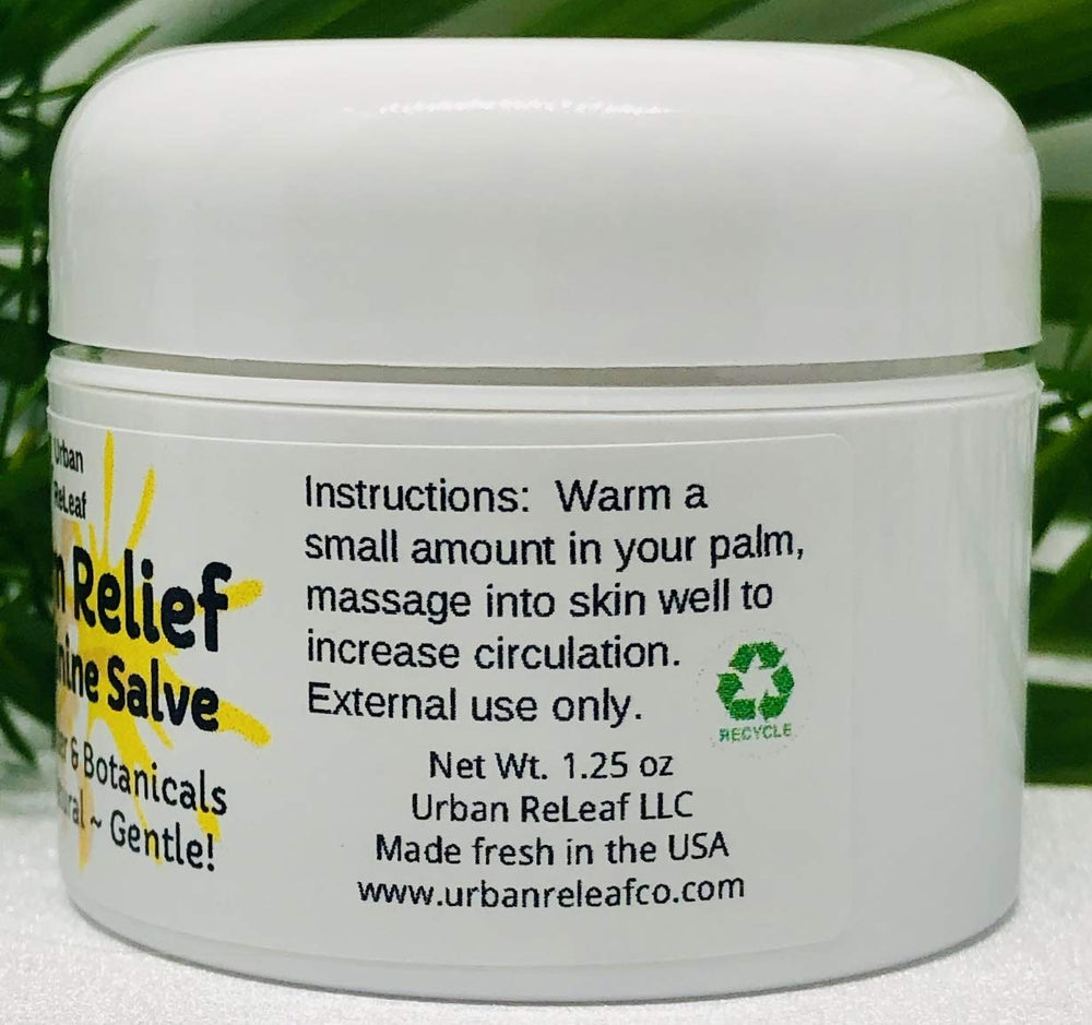Massage motion shows warming comfort from Urban ReLeaf salve