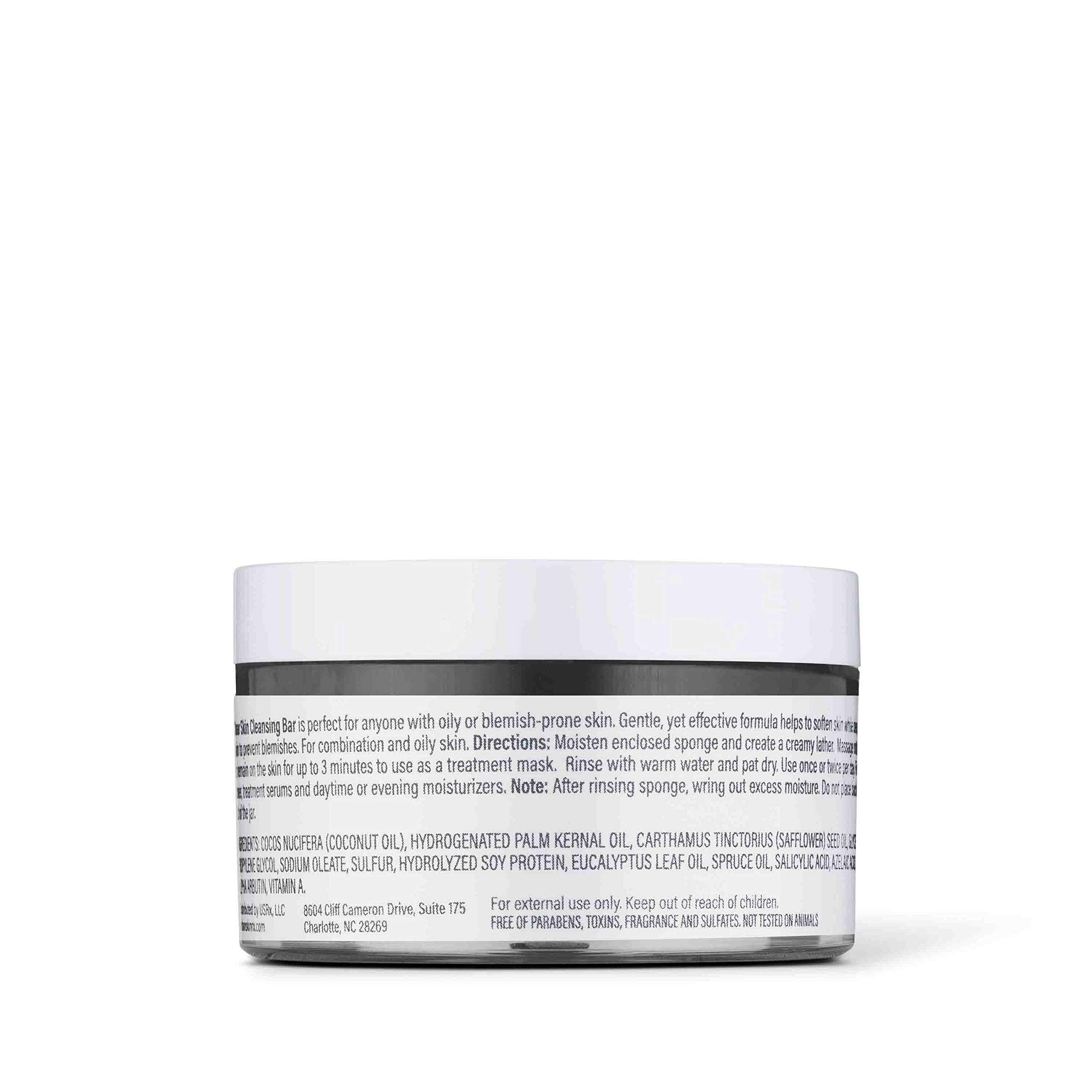 Urban Skin Rx Clear Skin bar close-up after-application for smoother blemish appearance.
