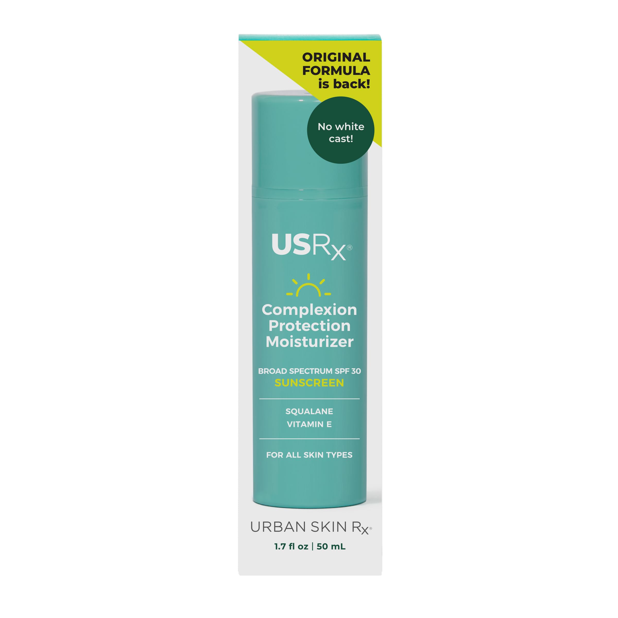 Urban Skin Rx Complexion Protection SPF30 swatch on skin demonstrates even tone