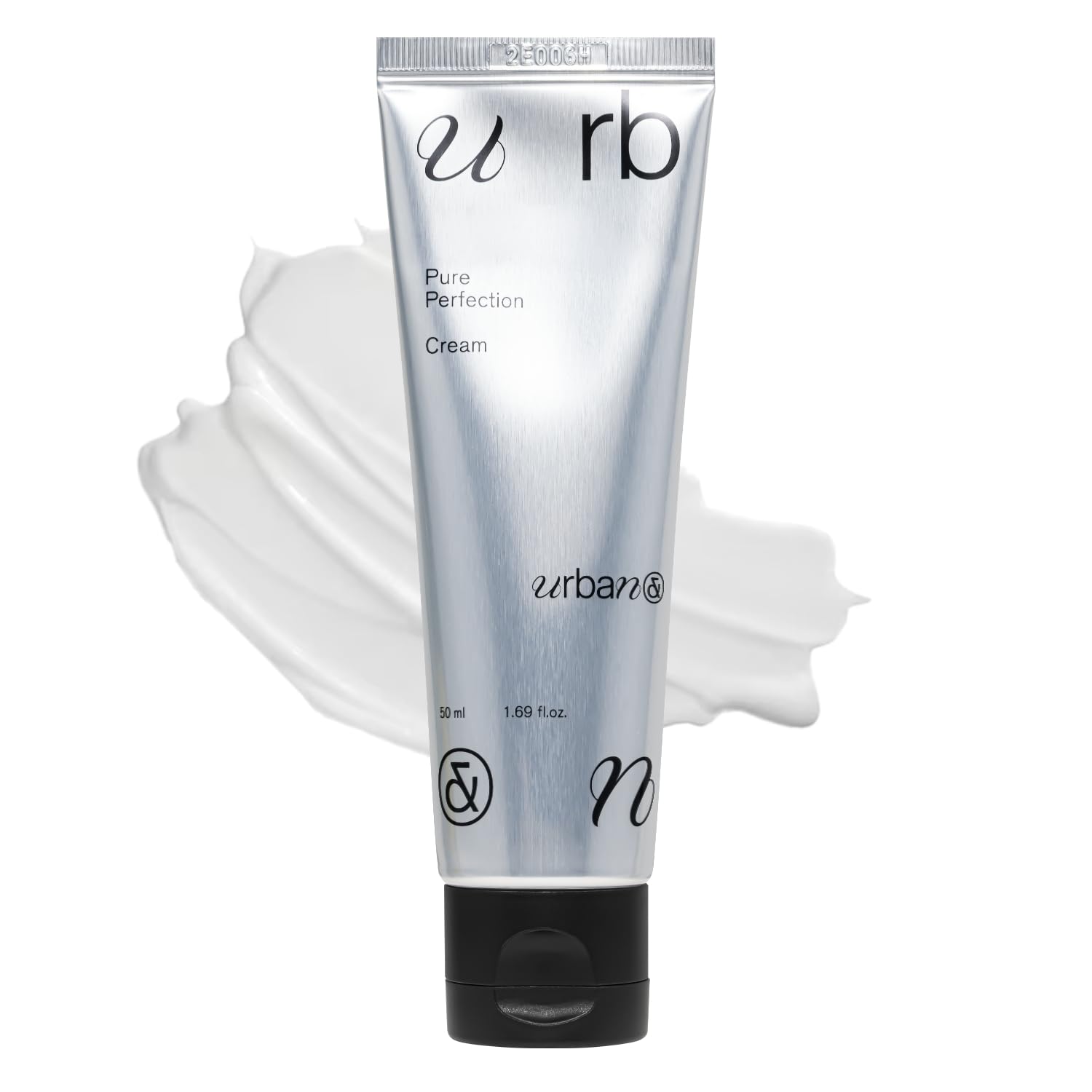 Urbanand Pure Perfection Cream tube demonstrates fragrance-free moisture for dry, sensitive skin.