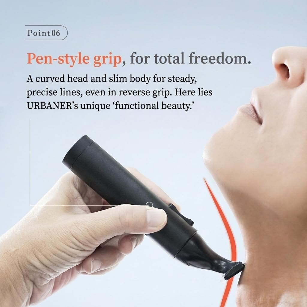 Urbaner Mustache Trimmer's fully washable body simplifies maintenance and cleanup after grooming.