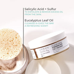 Urban Skin Rx Clear Skin Bar texture close-up highlighting exfoliating texture for smoother pores.