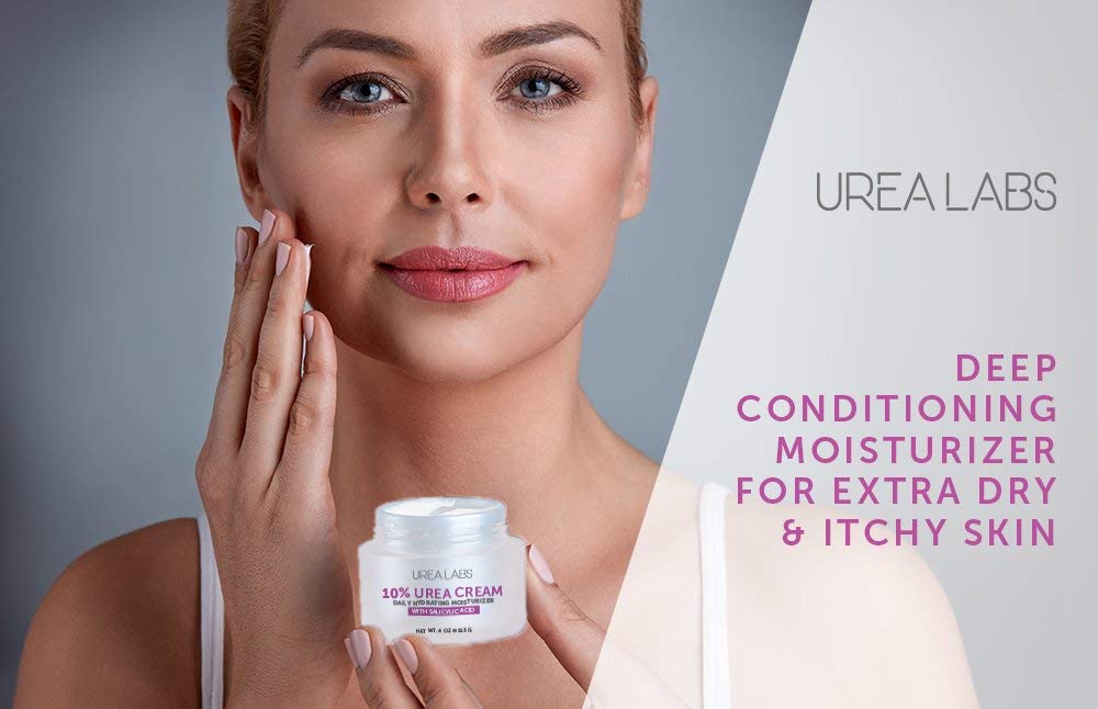 UREA LABS urea cream 10 percent hand application: fast-absorbing hydration for rough areas.