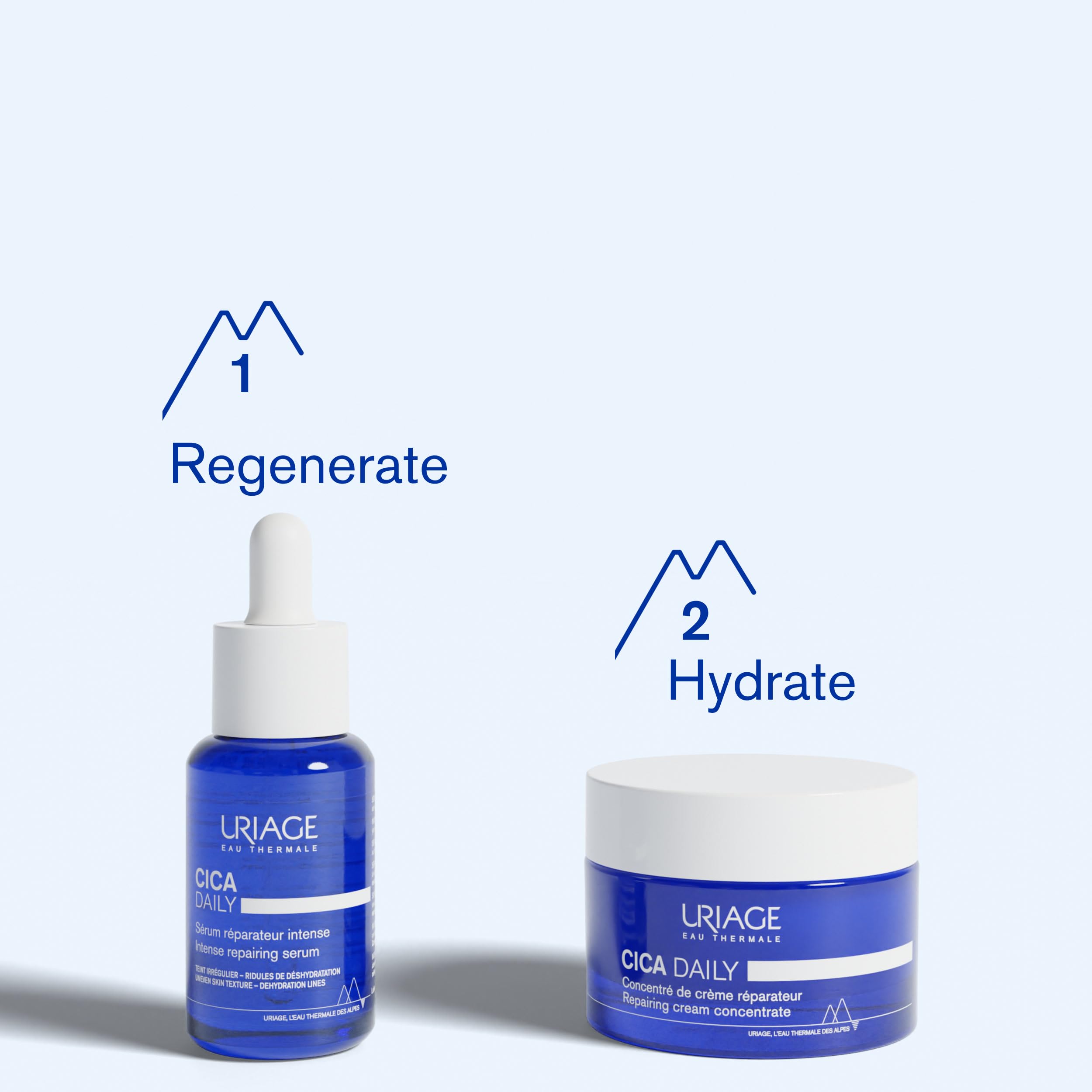 Uriage Cica-Daily Serum packaging shown for non-comedogenic skincare routine