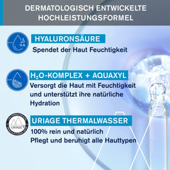 Ingredients label on Uriage Eau Thermale Moisturizing Face Cream highlighting paraben-free
