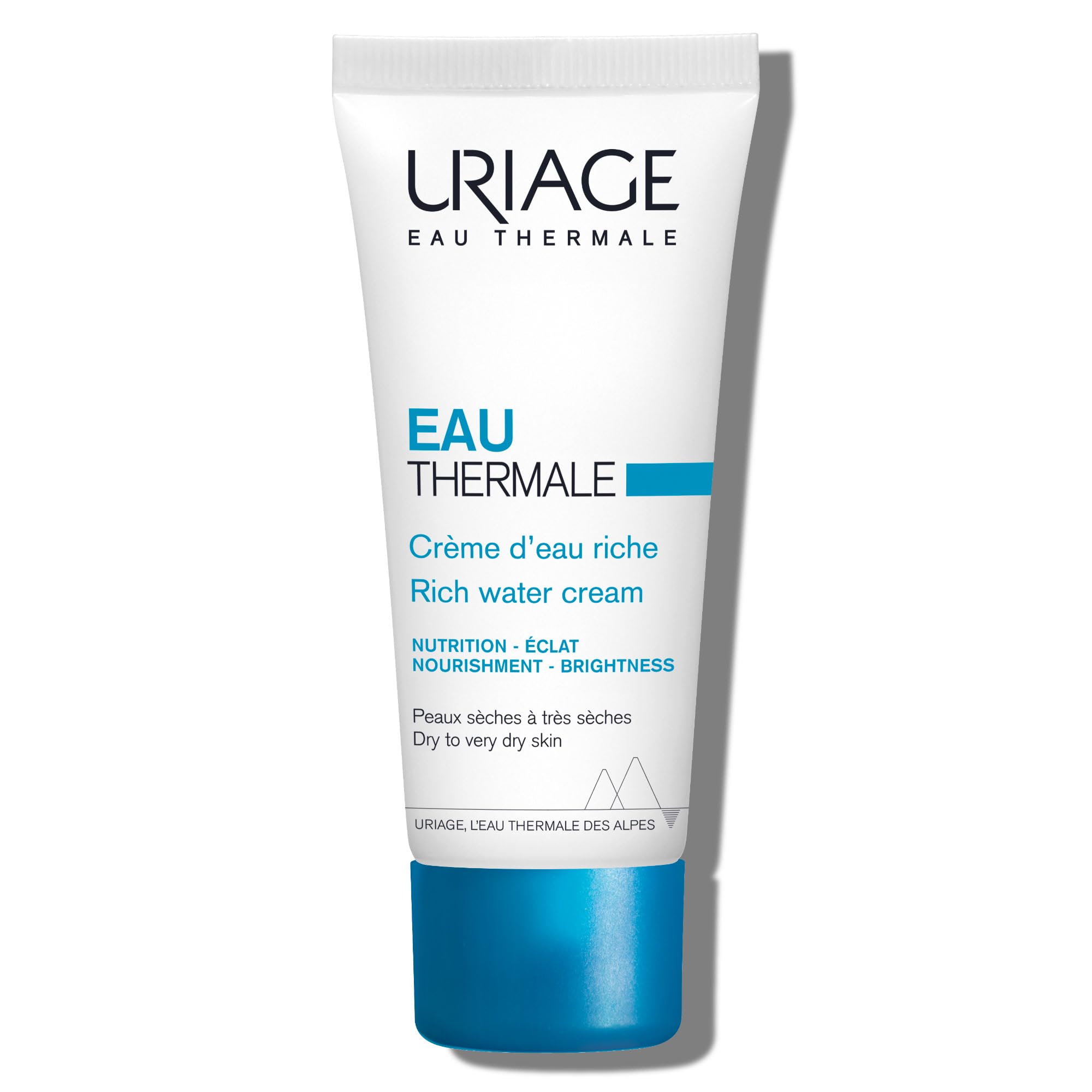 URIAGE Rich Water Cream jar front view shows premium hydration for day-long comfort.