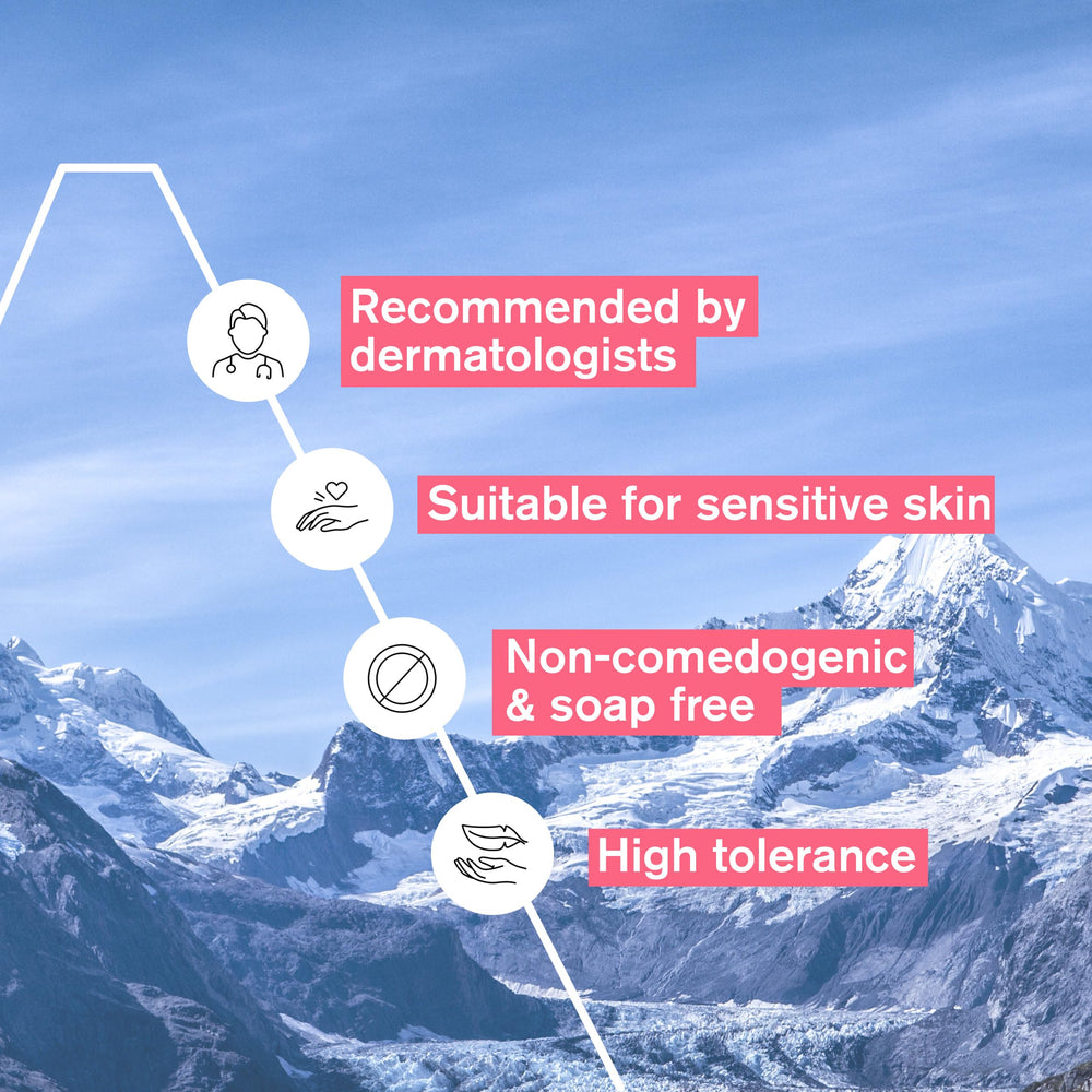 Uriage Roseliane makeup removal scene demonstrates gentle cleansing for sensitive skin.