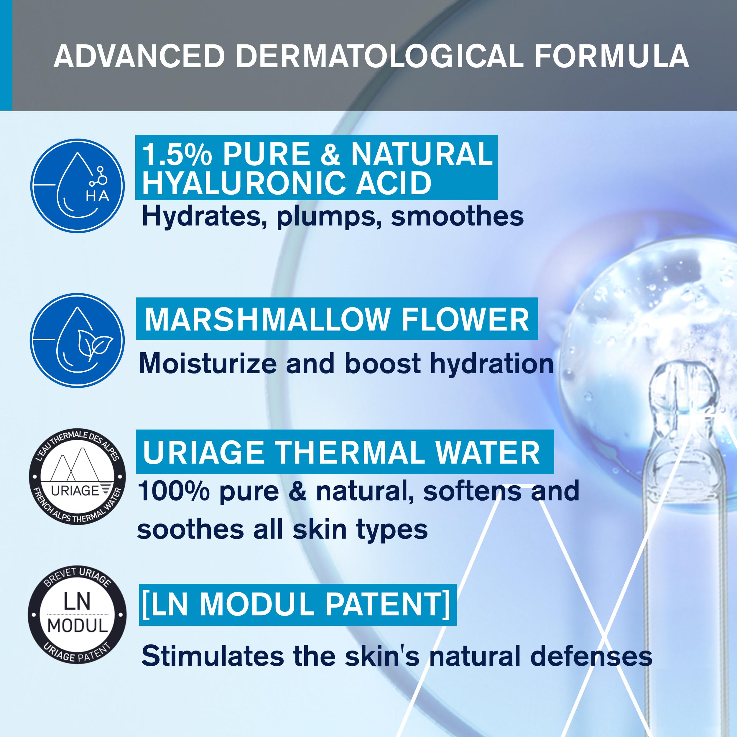 Uriage Serum Booster H.A. in routine with moisturizer for hydration boost.
