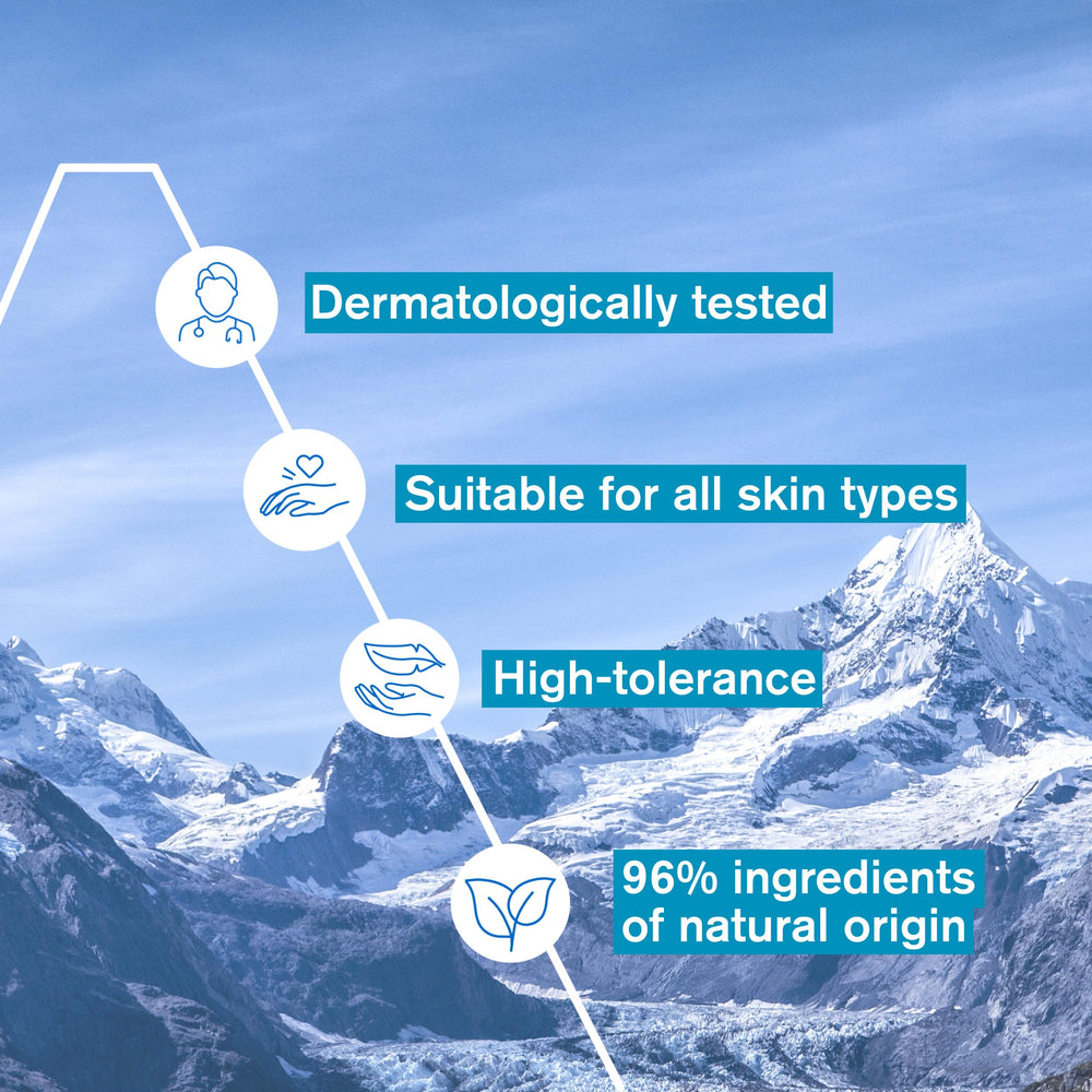 Uriage Thermal Water Essence on-skin demonstrates a refreshing glow.