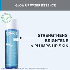 Uriage Thermal Water Essence texture application highlights quick absorption.