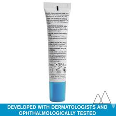 Uriage Water Eye Contour Cream texture swirl shows lightweight hydration.