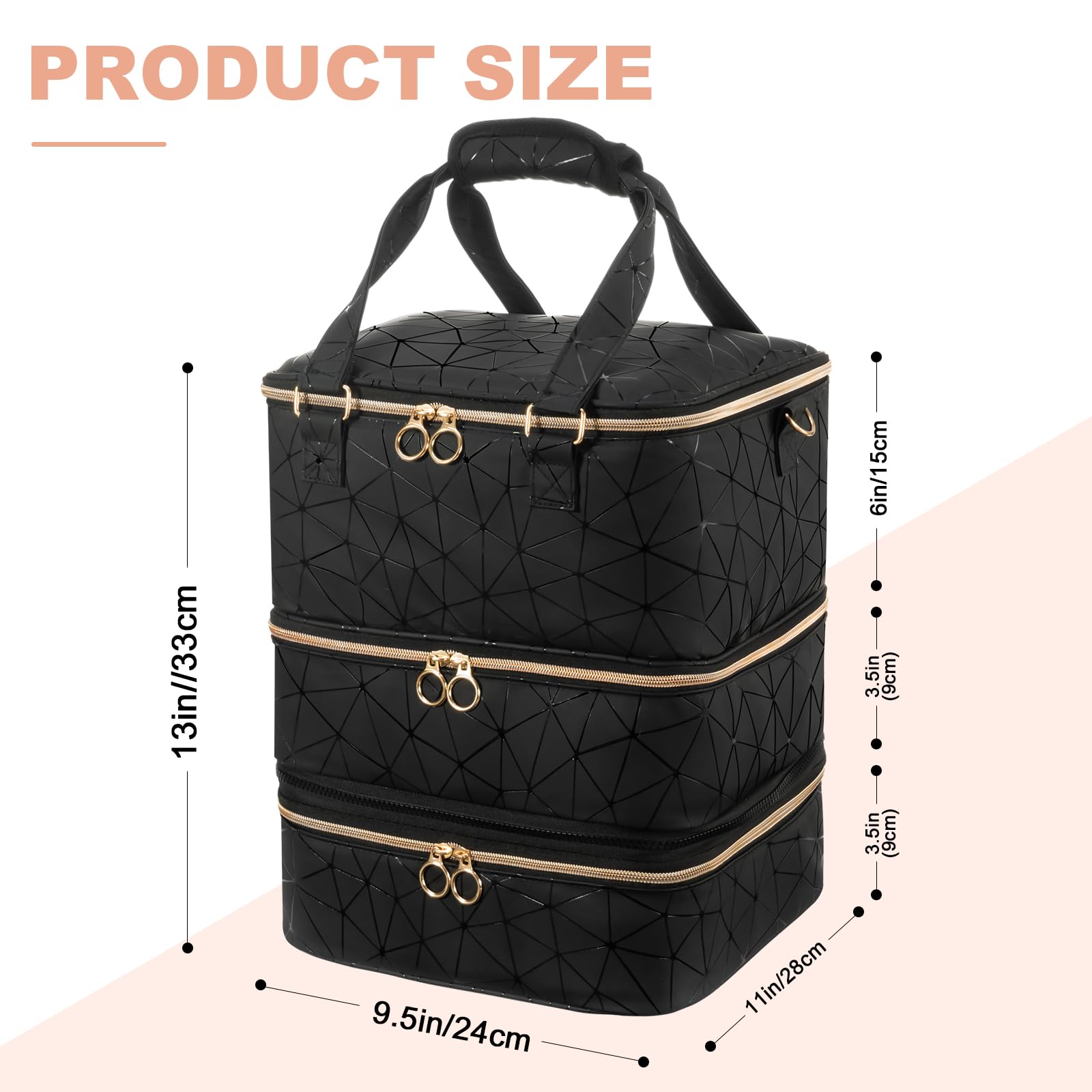 Uross organizer interior features cotton lining protecting manicure tools during transport.