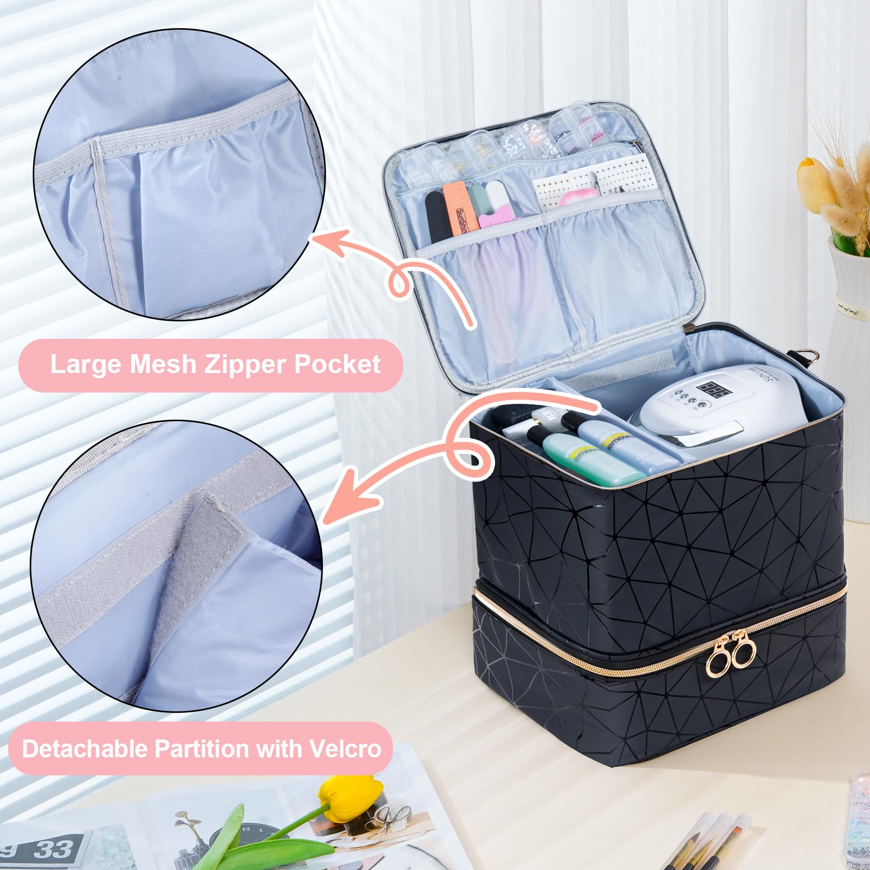 Uross bag highlights easy-carry handle for on-the-go nail setups