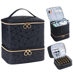 Uross nail polish organizer bag shows large capacity for a tidy collection