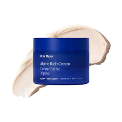 Ursa Major Alpine Rich Cream front jar showing hydrating formula for dry skin