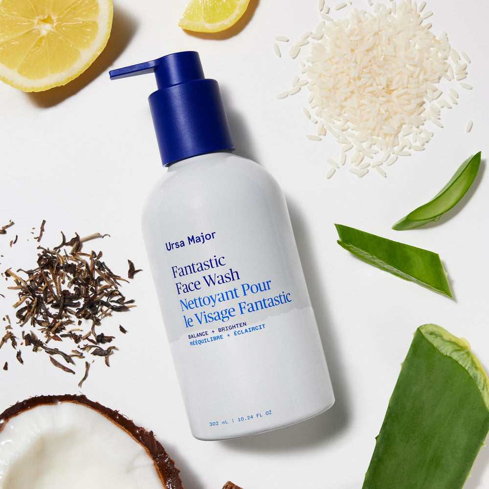 Ursa Major Fantastic Face Wash rice seed moisture balances skin
