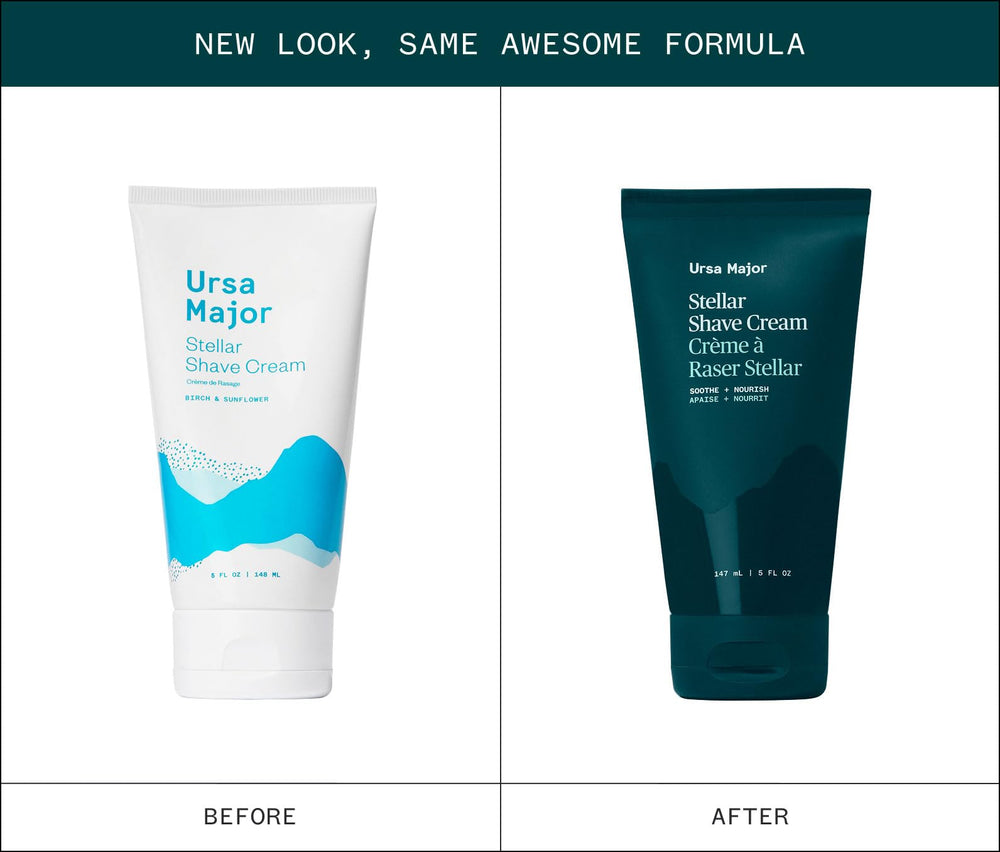 Ursa Major shave cream texture closeup demonstrates rich, cushiony feel without lather.