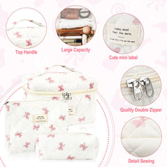 URSKYTOUS three-piece set in floral pattern for coordinated travel kit