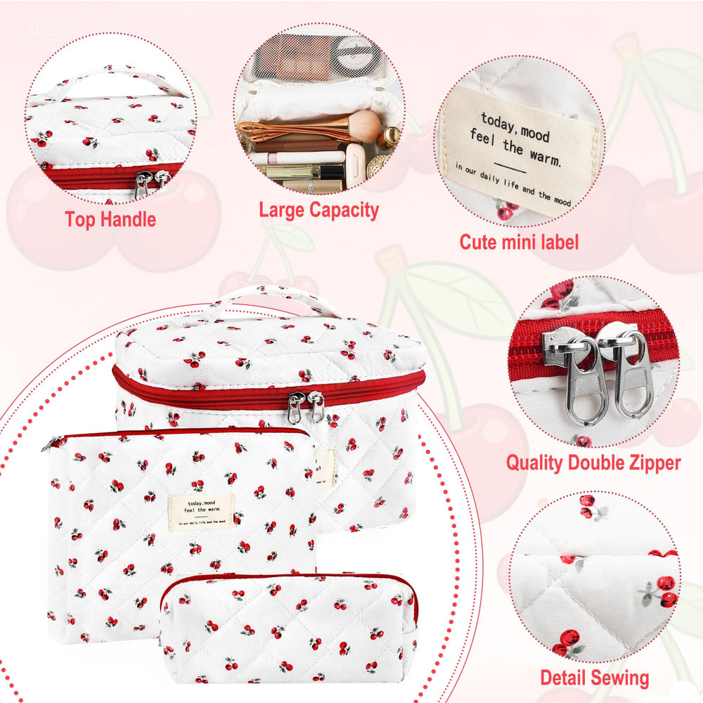 URSKYTOUS large capacity makeup bag ready to hold brushes and skincare