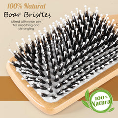 URTHEONE hair brush boar bristles nylon pins design supports smoothing and oil distribution.