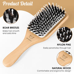 URTHEONE hair brush detangling action demonstrates easy glide through knots.