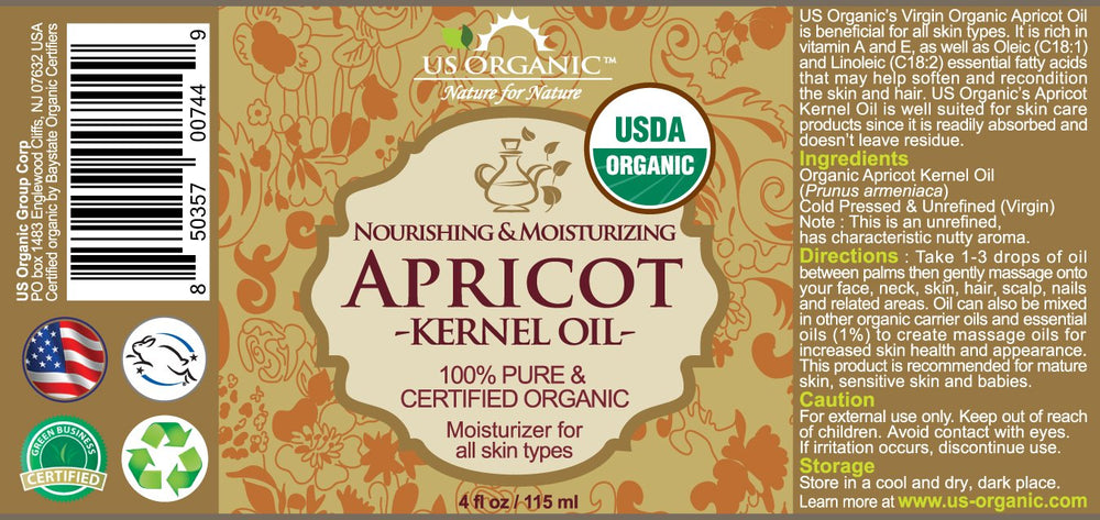 US Organic Apricot Kernel Oil eyedropper demonstrates precise, hydrating application.