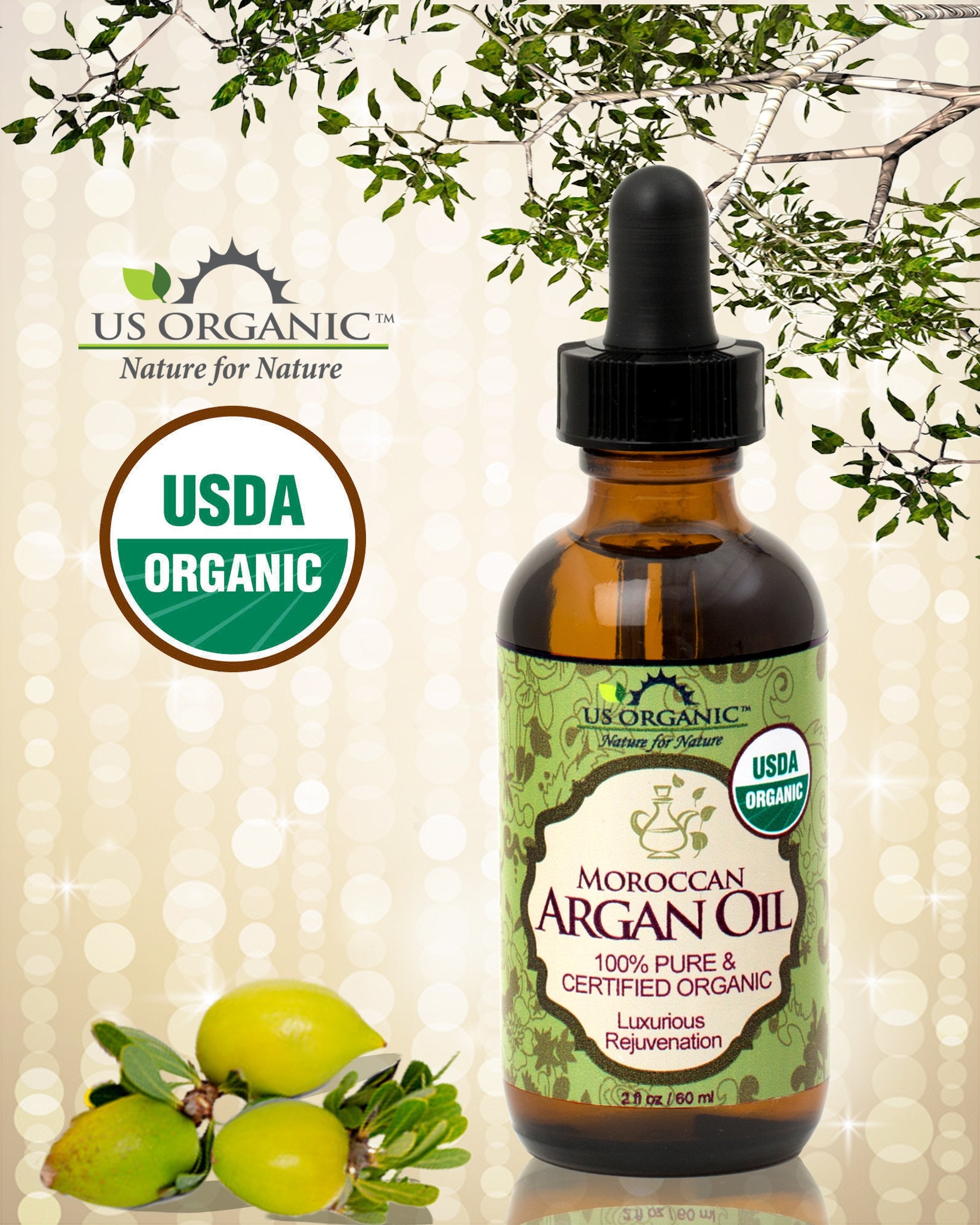 US Organic Moroccan Argan Oil single-ingredient formula ensures clean, reliable use.