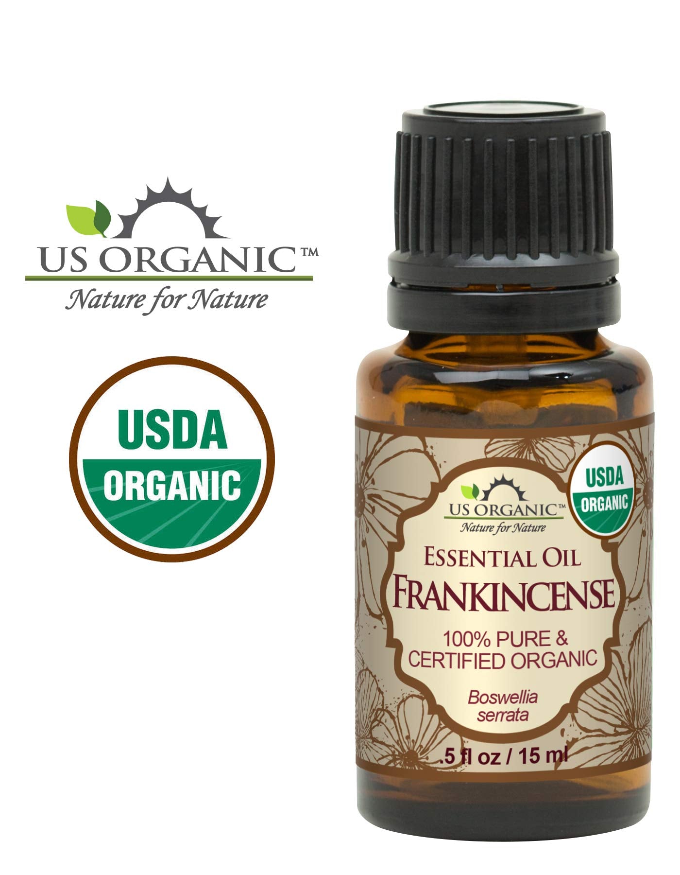 US Organic frankincense essential oil calming aroma for peaceful home environments.