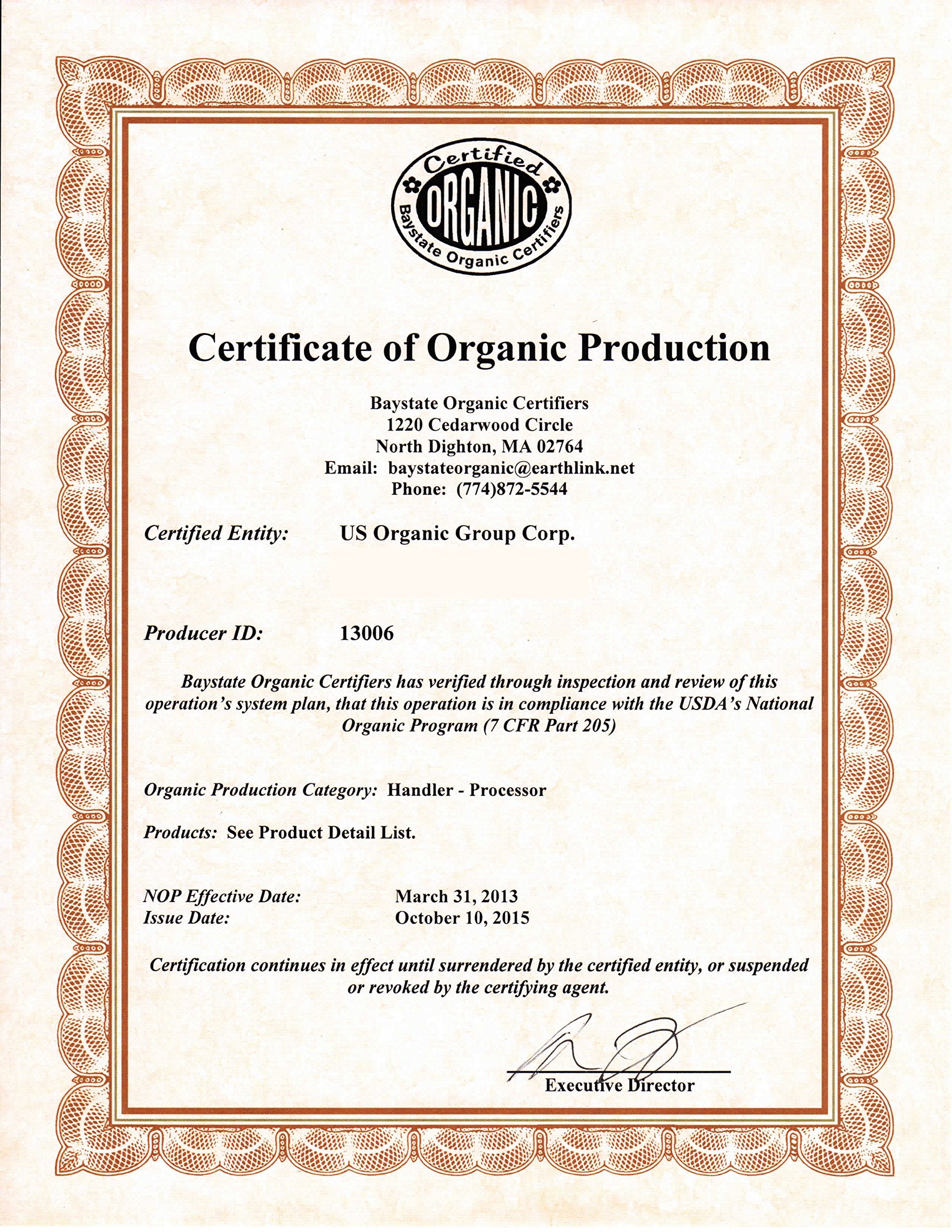 US Organic frankincense essential oil packaged in USA with quality controls.