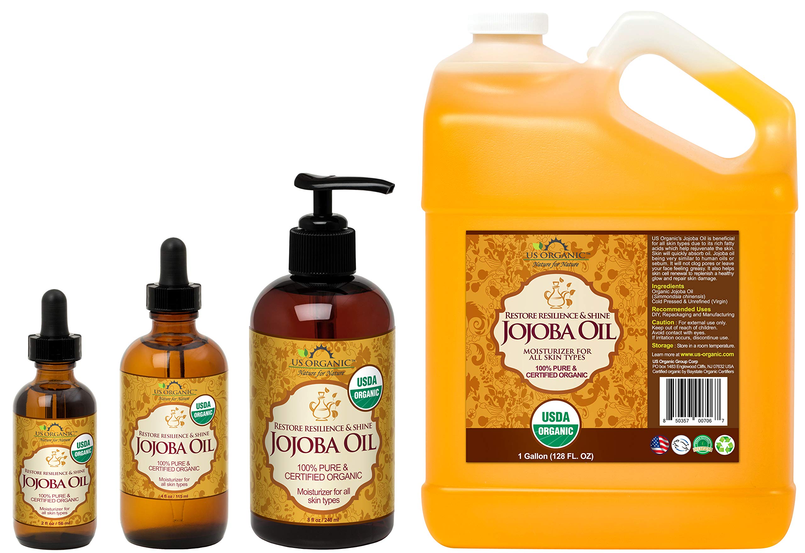 US Organic Jojoba Oil on hair shows frizz control and shine.