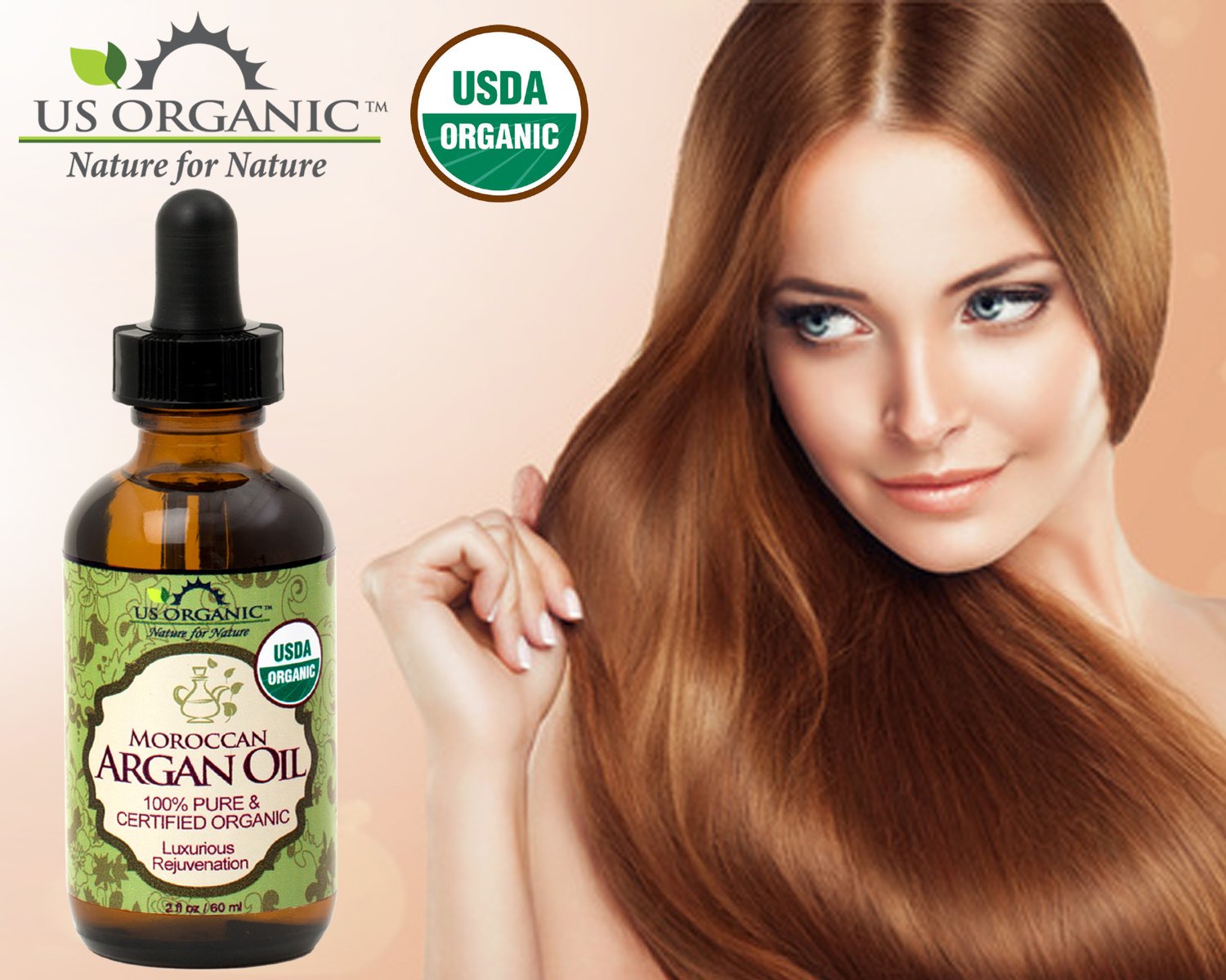 US Organic Moroccan Argan Oil on nails and cuticles supports moisture and polish prep.