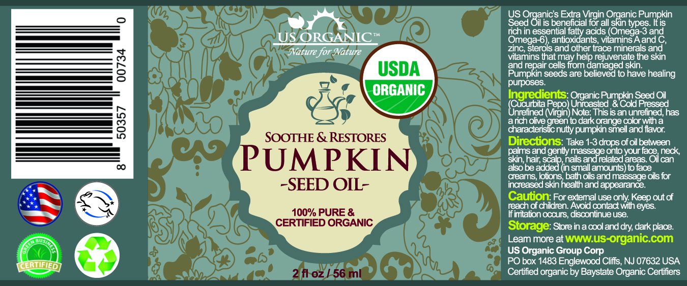 US Organic Pumpkin Seed Oil eye-dropper bottle enables precise cosmetic application.