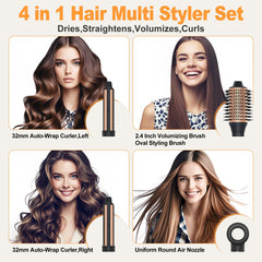 USbelff Hair Styler Dryer Brush side angle ideal for versatile handling