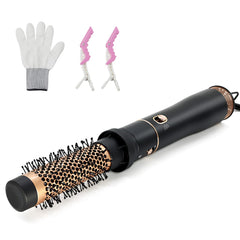 USbelff Round Hair Dryer Brush with 1.2-inch ceramic barrel for smooth straightening