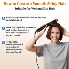 USbelff negative ion brush helps reduce frizz for sleek, glossy results