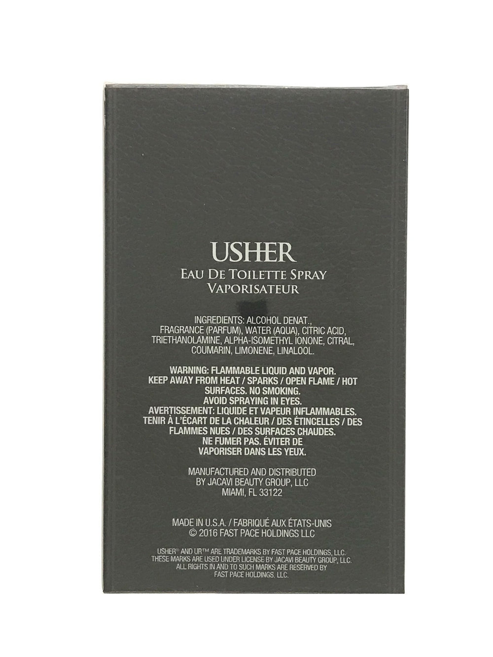 Usher By Usher For Men flacon full view highlights a versatile 3.4 oz fragrance option