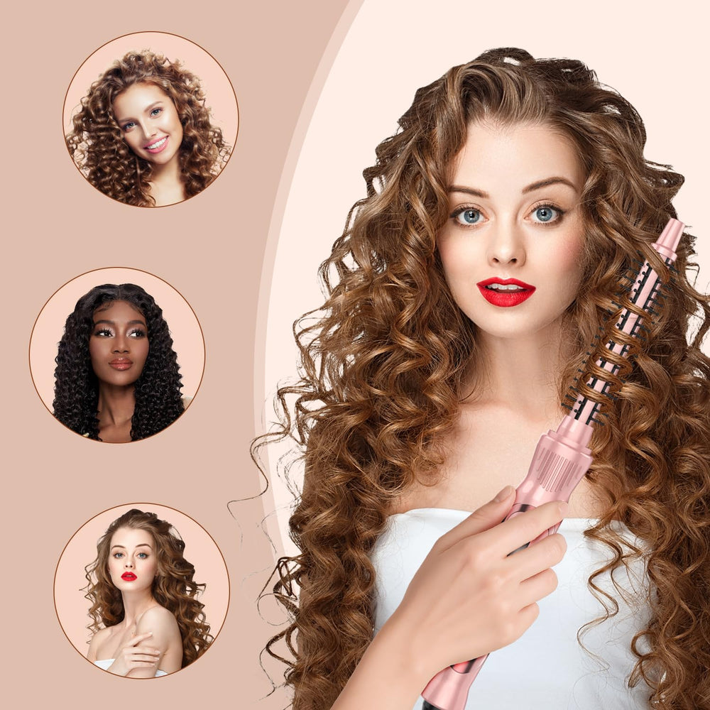 USHOW ionic thermal brush half-inch pink adds volume while smoothing waves